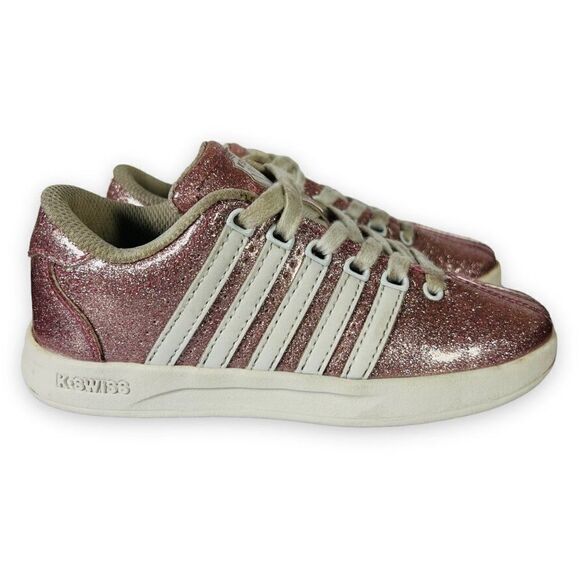K-Swiss Classic Glitter Pink / White 53643-601 Youth 12 - Picture 4 of 11